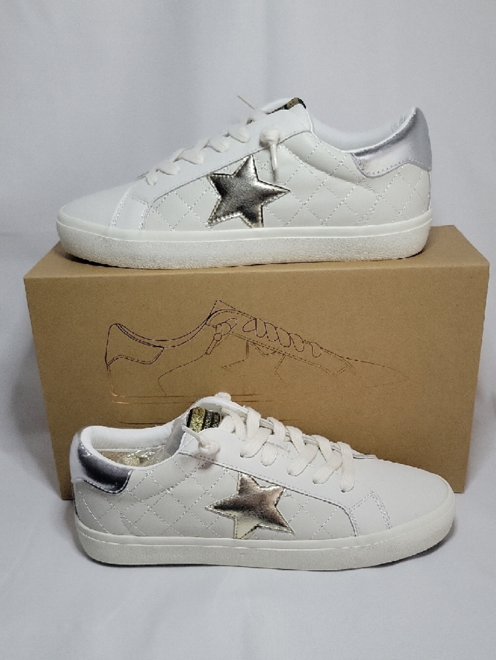 Vintage Havana Flair Quilted Sneakers Sz 8.5